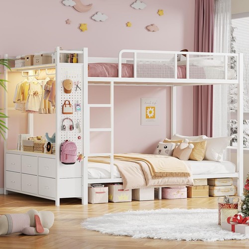Metal bunk bed - full, over