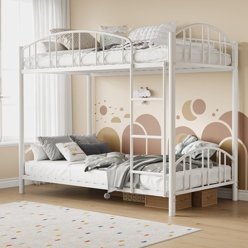 Metal bunk bed white - metal,